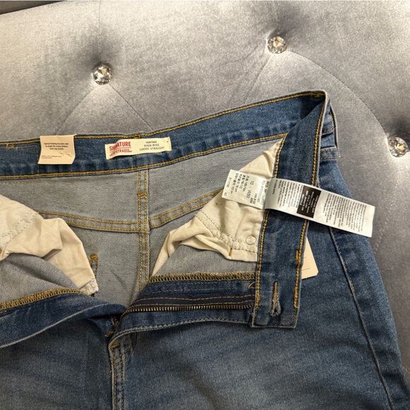 Brand New Levi Strauss Signature WideLeg Cargo Denim Jeans–On-Trend & Functional - Picture 3 of 3